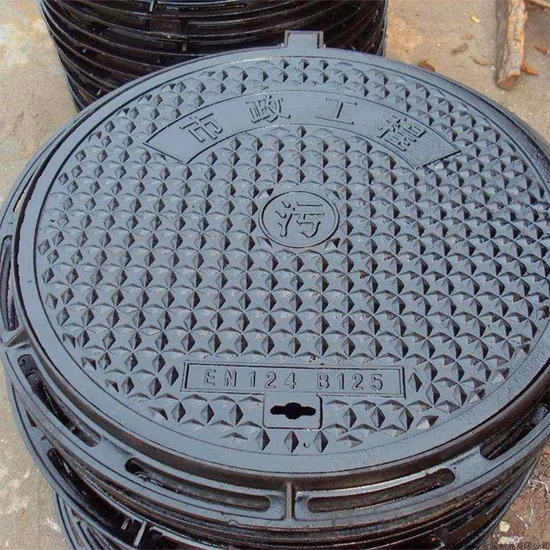 OEM B125 C250 En124 Class D400 E600 F900 Round and Square Epoxy Coating Ductile Cast Iron Manhole Cover with Frame