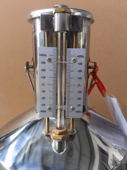 Dispensador de combustible de gasolinera, lata de medición de acero inoxidable, 20L, portátil
